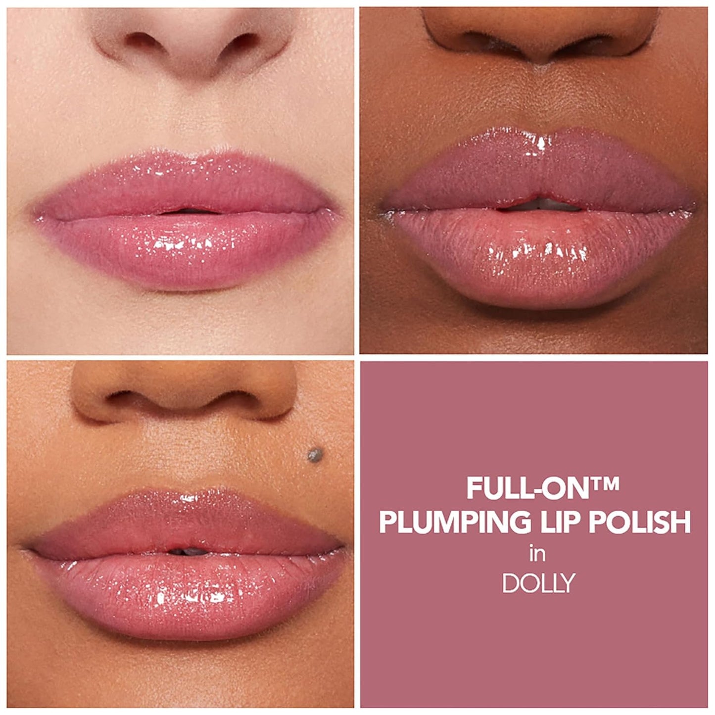 HotBuxom Full-On Plumping Lip Polish, Tinted Lip Plumper Gloss, Plumping Peptides & Vitamin E, High Shine Lip Gloss, Nourishes, Moisturizes & Softens Lips, Vegan