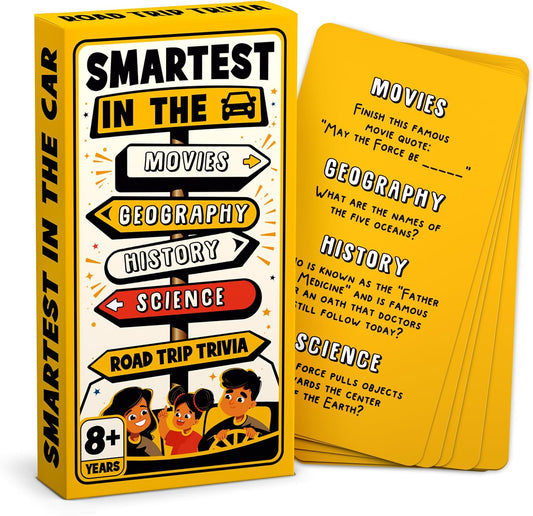 Hot WELL BALANCED Road Trip Trivia - Road Trip Games for Kids Travel Essentials Car Activities Must Haves for Ages 8+