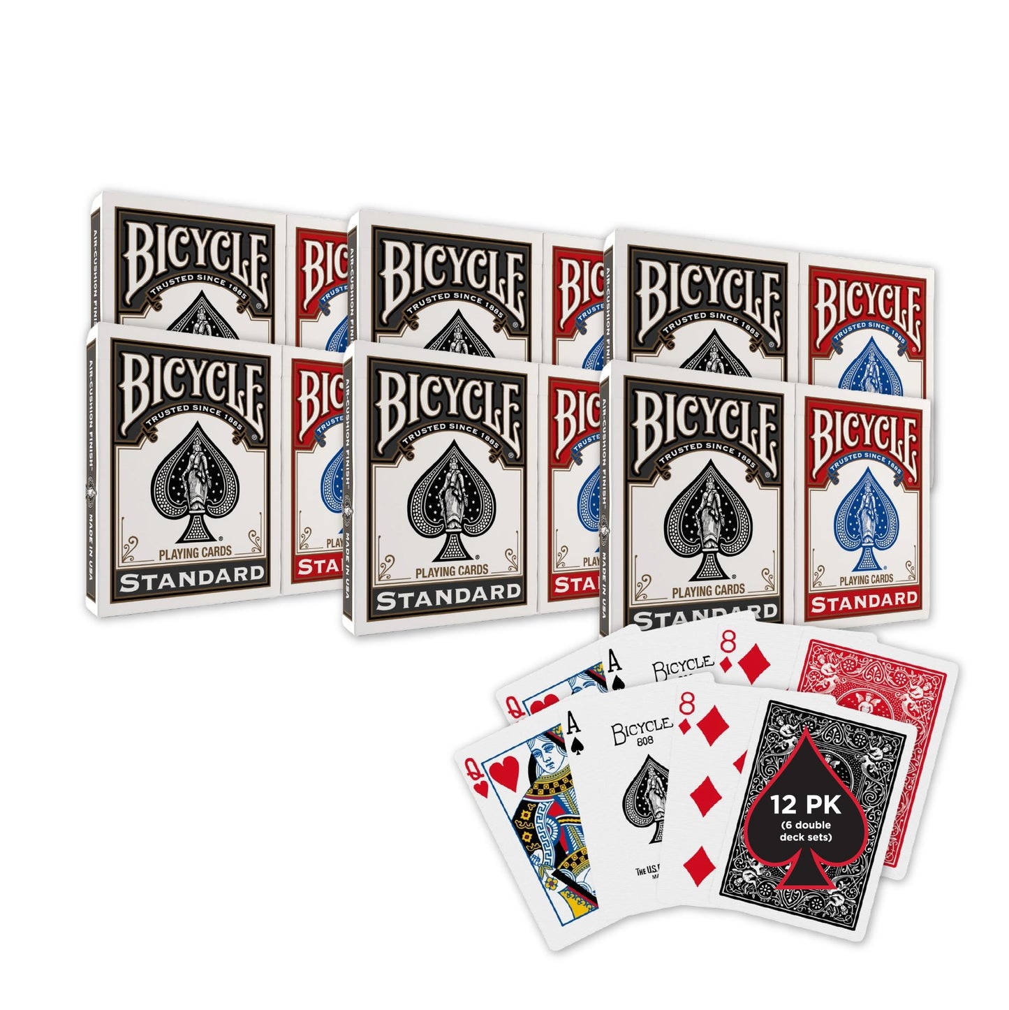 HotBicycle Waterproof Playing Cards Red Plastic Deck Pool Beach | 100% waterproof and washable, Modern Cupid Back design, Protective clamshell case included, Durable yet flexible