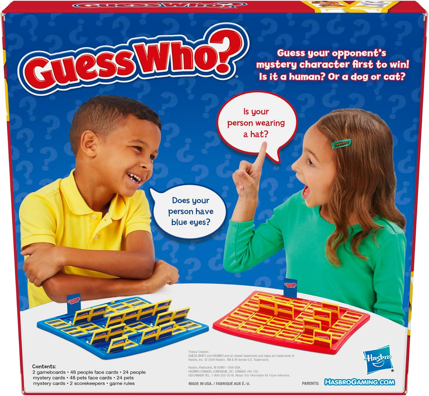 HotHasbro Gaming Guess Who? Plus Board Game with People & Pet Cards