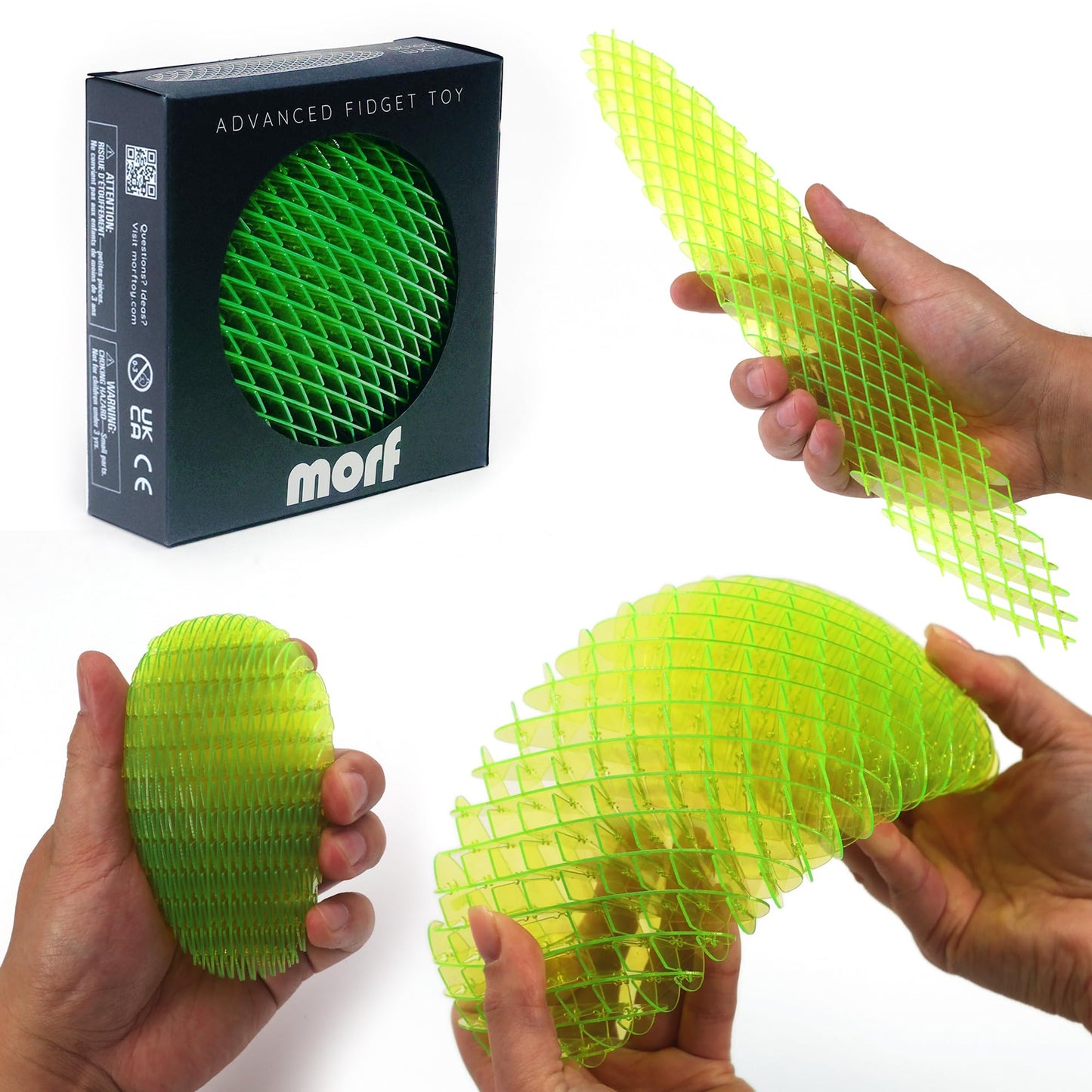 HotMorf Fidget Worm Toy - Flexible 3D Sensory Slug Figgy Toy for Kids, Teens, and Adults – Stretchy, Quiet, Stress and Anxiety Relief, Focus - For Play, School, Work Gifts, Great For Classroom and Office