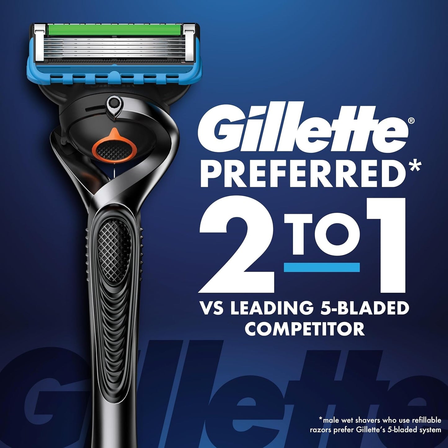 HotGillette Fusion ProGlide Shaving Razor for Men, 1 Handle + 4 Blade Refills