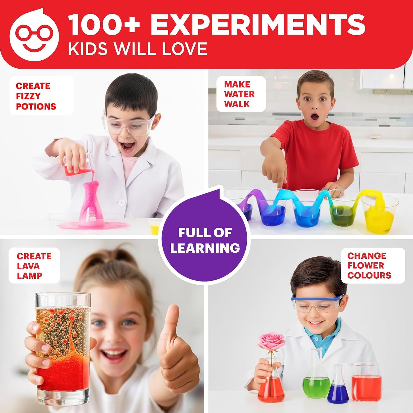HotDoctor Jupiter My First Science Kit for Kids Ages 4-5-6-7-8 | Birthday Gift Ideas for 4+ Year Old Boys & Girls | Toy Stem Kit with 100+ Experiments | Learning & Educational Projects
