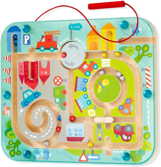 Hot HABA Town Maze Magnetic Busy Board & Travel Toy for Toddlers Ages 2 & Up | Magnetic maze travel activity for toddlers that builds fine motor skills, focus and screen-free learning on the go.