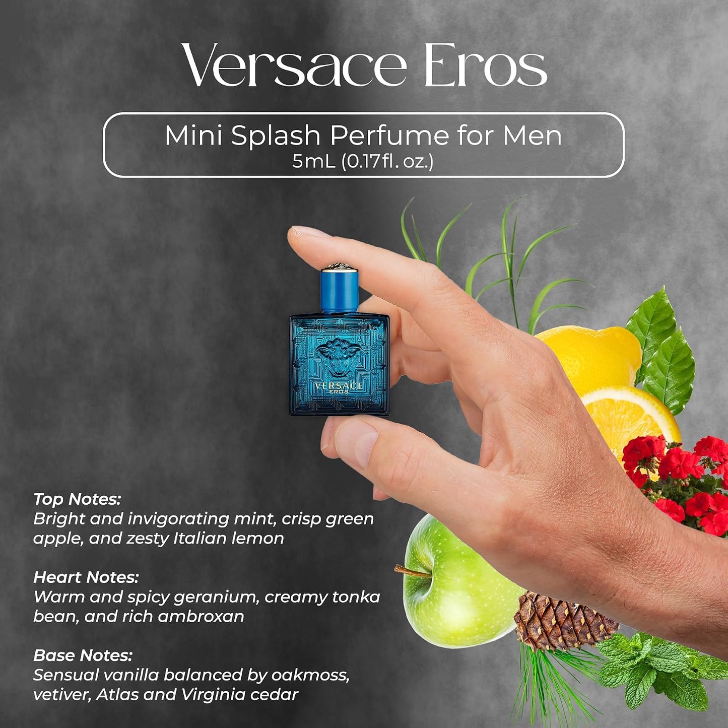 Hot Versace 4 Piece Mini Gift Set for Men | Includes Eros, Dylan Blue Pour Homme, Eau Fraiche, Eros Flame EDP, Mini Sampler Gift Set