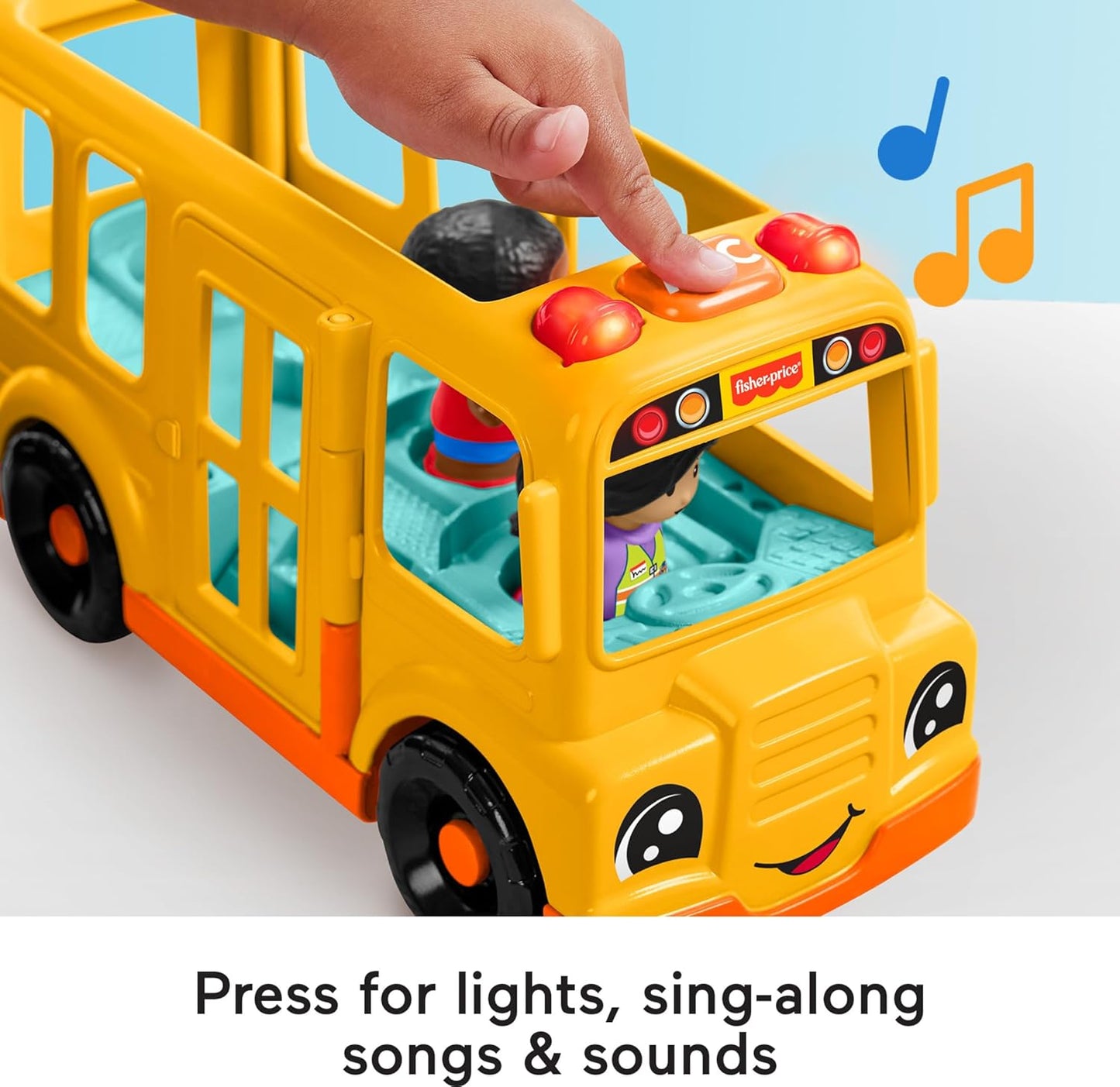 HotFisher-Price Little People School Bus Toddler Toy | Push-Along Vehicle, Lights Music & Sounds, 2 Figures, Preschool Kids Ages 1+ Years