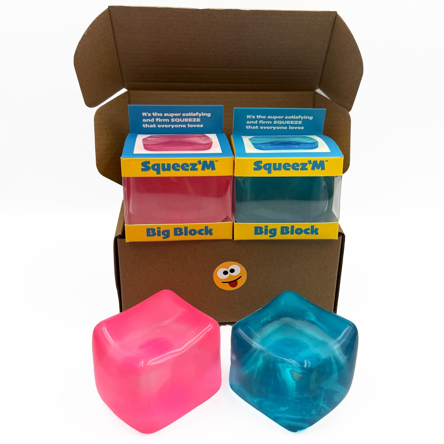 HotOriginal Big Block Premium Stress Cube, Squishy Fidget Toy, Kids & Adults | Non-toxic ASTM certified, US family-owned, easy replacement, jumbo sensory squeeze cube for stress relief & focus