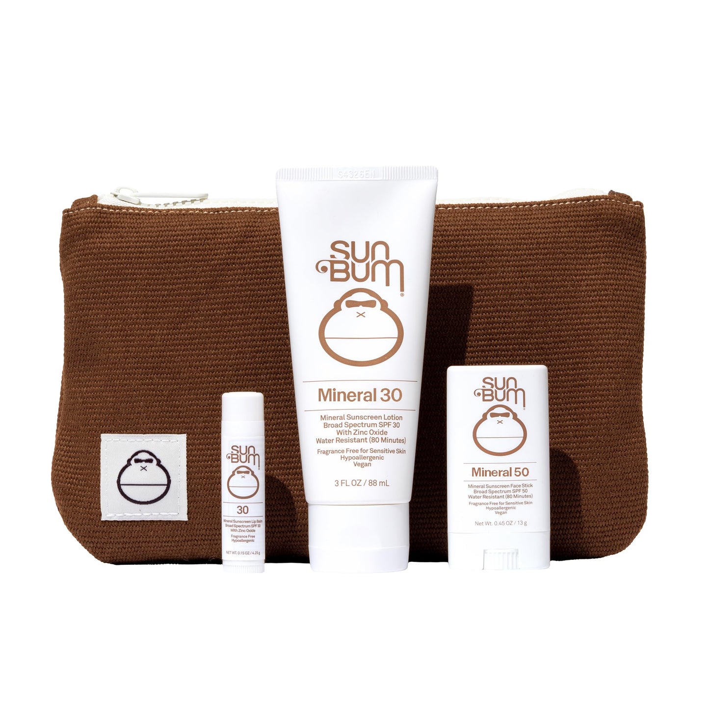 HotSun Bum Road Tripper - Travel Sized Sun Care Pack with Sunscreen Lotion, Face Stick, and Lip Balm - SPF 30 Broad Spectrum UVA/UVB Protection - Hawaii 104 Act Compliant - TSA Friendly
