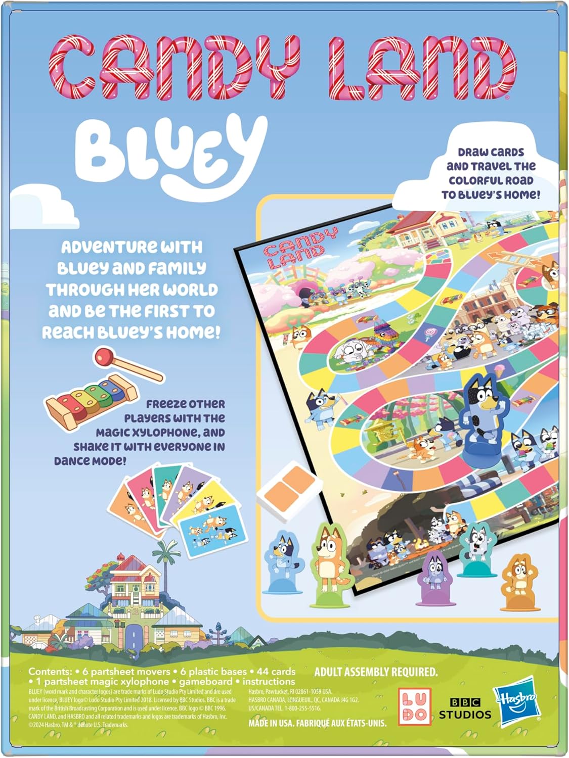 HotHasbro Gaming Candy Land Bluey Edition Board Game | Ages 3 and Up | 2-6 Players | Play as Dad, Mum, Bluey, Bingo, Muffin, or Socks | Preschool Games | Kids Gifts (Amazon Exclusive)