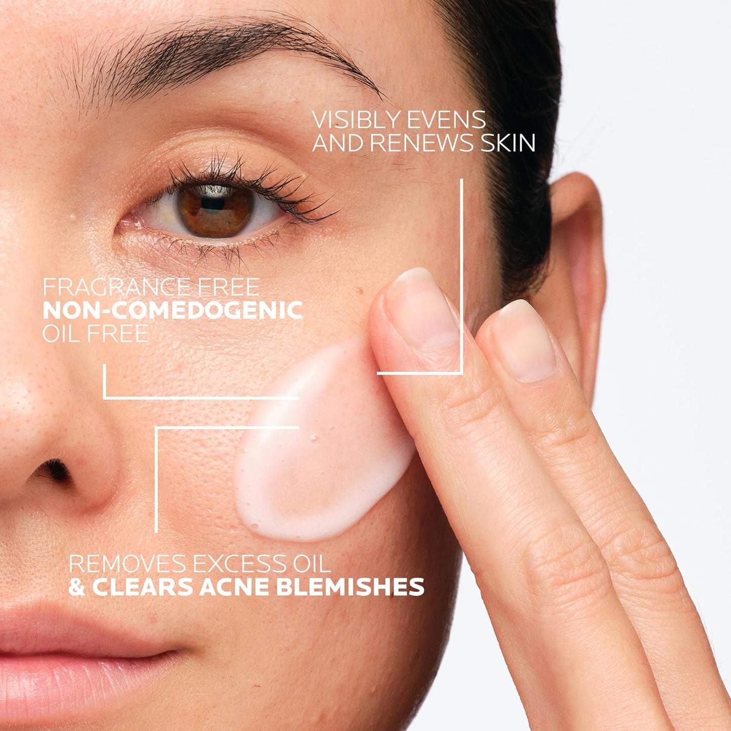 HotLa Roche-Posay Effaclar Dual 4% Benzoyl Peroxide Acne Face Wash 6.76oz | Acne treatment with LHA exfoliant helps clear and prevent blemishes. Paraben free, oil free acne wash.