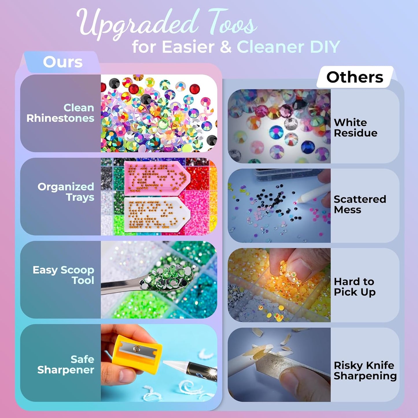 HotBedazzling Kit 48000Pcs 60 Colors Resin Jelly Rhinestones, Multicolor 3mm Flatback Gems for Diamond Art, Bedazzler Kit with 4Pcs 10ml B7000 Jewelry Glue & Tools - Christmas Birthday Gifts for Women