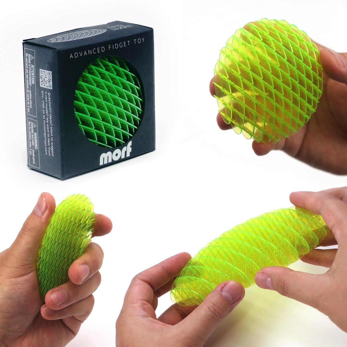 HotMorf Fidget Worm Toy - Flexible 3D Sensory Slug Figgy Toy for Kids, Teens, and Adults – Stretchy, Quiet, Stress and Anxiety Relief, Focus - For Play, School, Work Gifts, Great For Classroom and Office