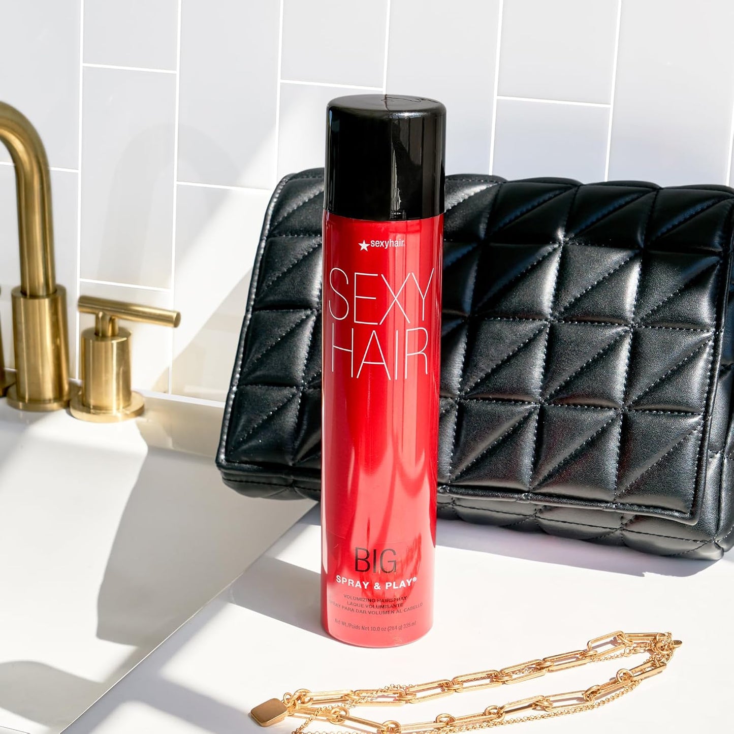 HotSexyHair Big Spray & Play Volumizing Hairspray | Hold and Shine | Up to 72 Hour Humidity Resistance | All Hair Types