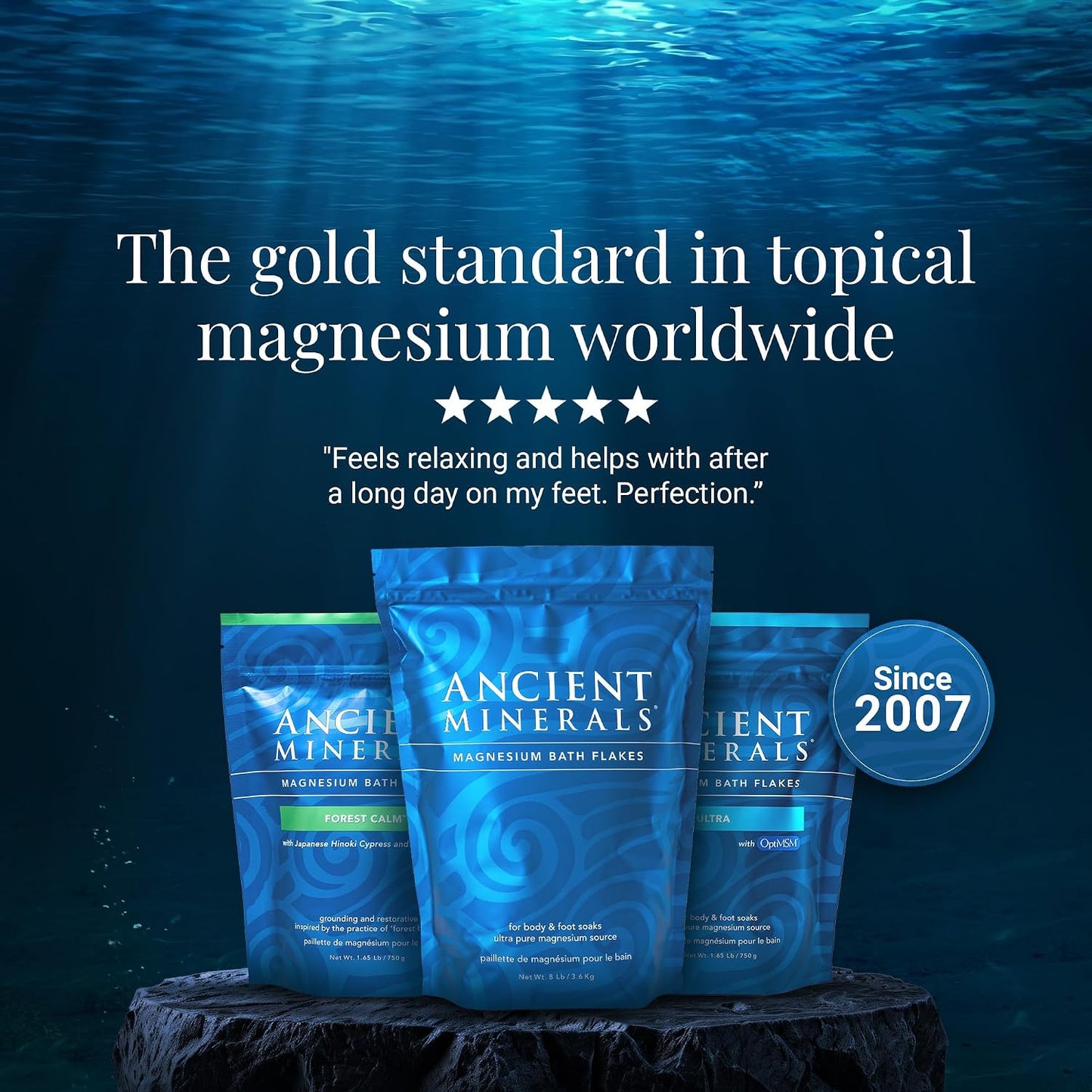HotAncient Minerals Magnesium Bath Flakes of Pure Genuine Zechstein Chloride - Resealable Magnesium Supplement Bag that Will Outperform Leading Epsom Salts 1.65 lbs