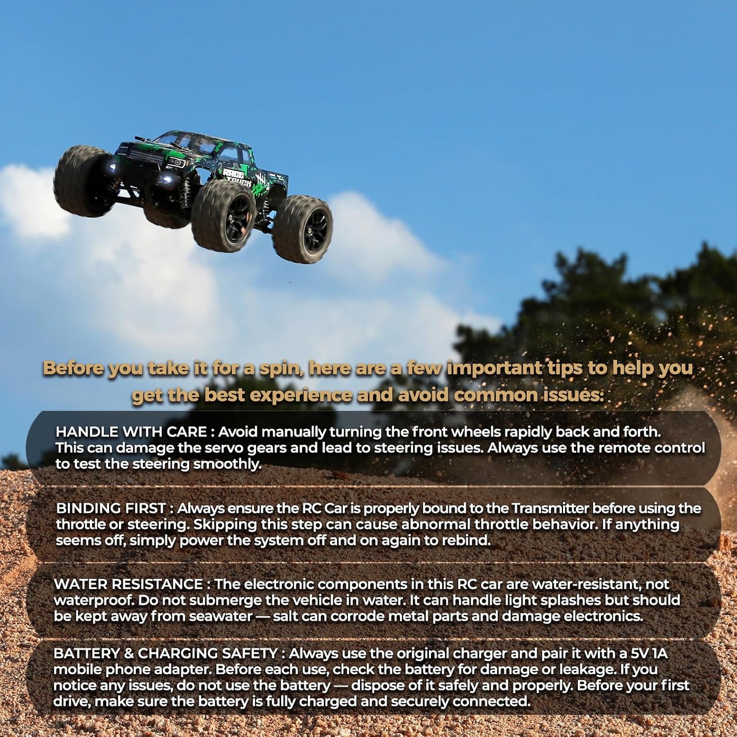 Hot HAIBOXING 1:18 Scale All Terrain RC Car 18859, 36 KPH High Speed 4WD Electric Vehicle with 2.4 GHz Remote Control, 4X4 Waterproof Off-Road Truck with Two Rechargeable Batteries