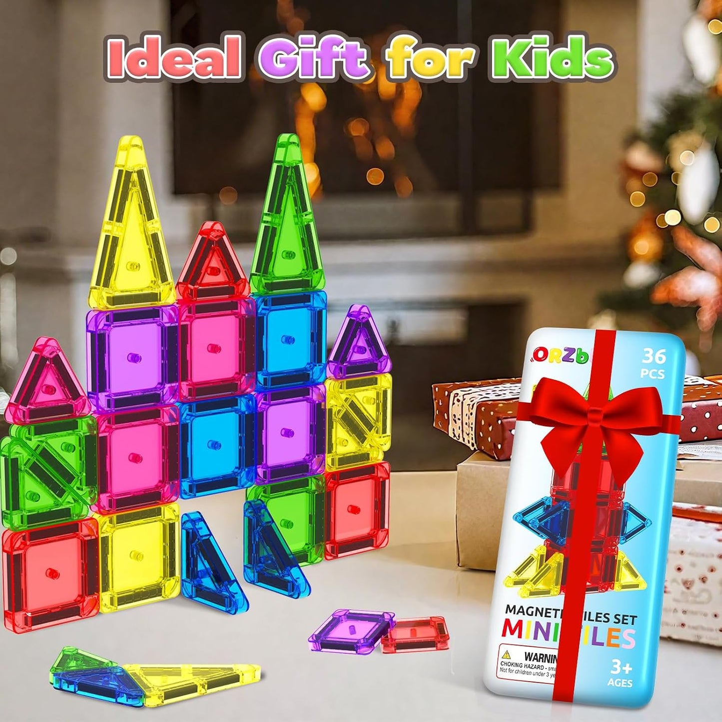 Hot Magnetic Tiles Mini Travel Toddler Set, Magnetic Blocks Building Kids Toys & Games, Montessori Preschool Classroom Must Haves Educational Learning Sensory Toys for 3+ Year Old Boys Girls Birthday Gift
