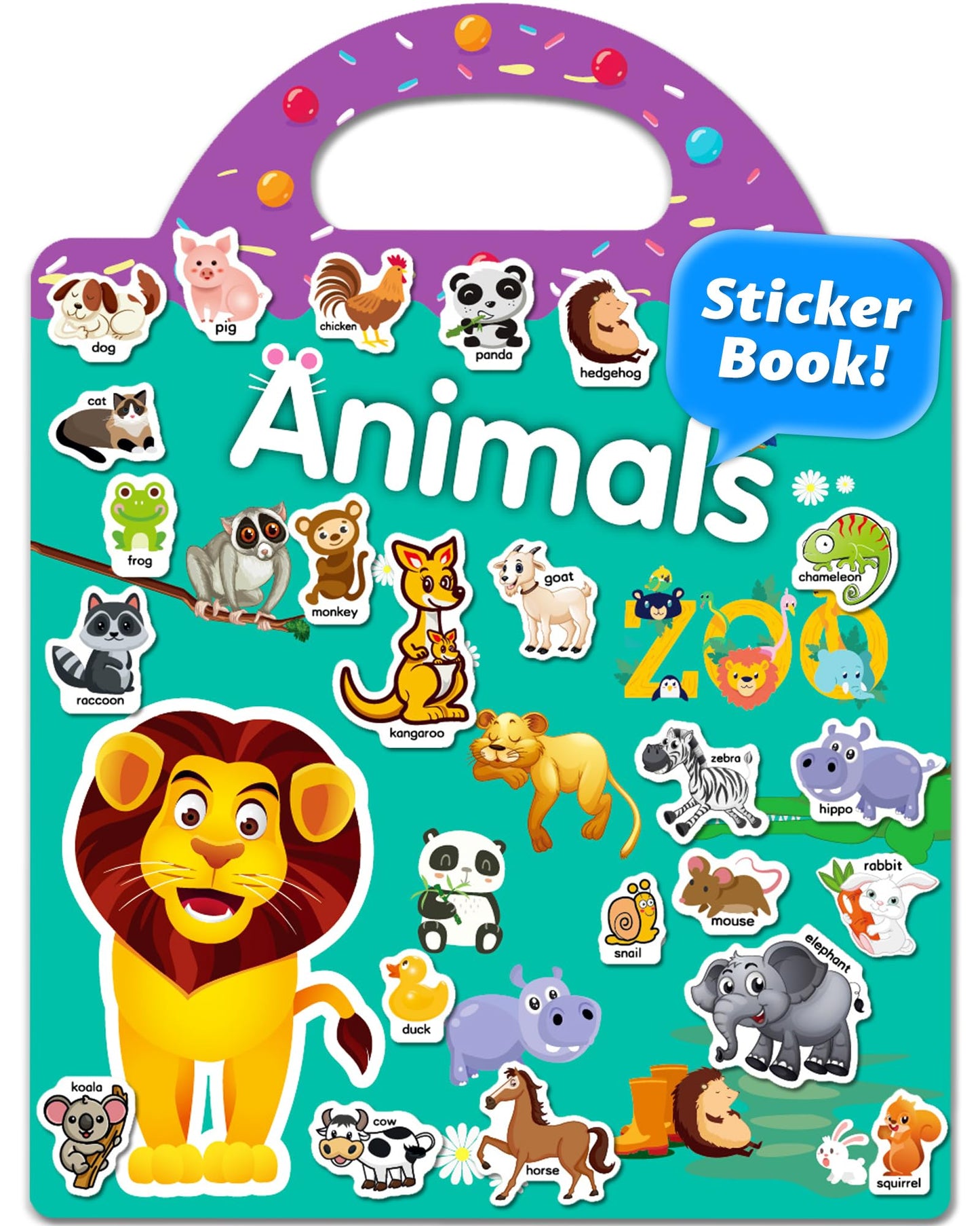 HotWalenced Reusable Sticker Book for Toddlers, Travel Stickers for Kids, Toddler Craft Activities Toys, Birthday Gifts for Boys & Girls