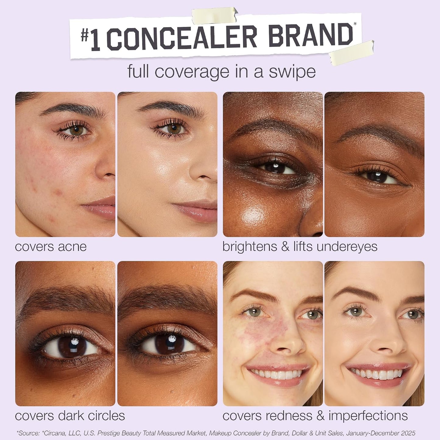 Hottarte shape tape concealer – Full-Coverage Creaseless Soft Matte Finish, Brightening Under-Eye & Face Makeup, 16hr Longwear, Vegan & Cruelty-Free