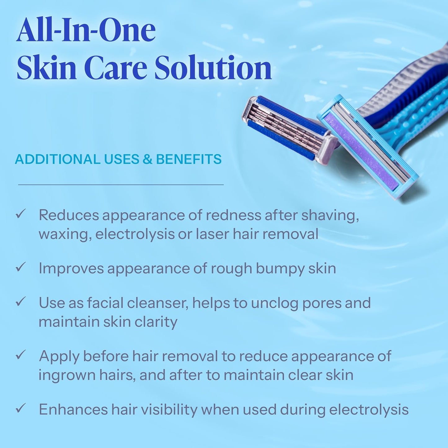 HotTend Skin Solution for Razor Bumps and Ingrown Hair, 4 Oz | Solution for Unsightly Razor Burns, Post Shaving and Waxing Toner, Deodorant, Made in USA