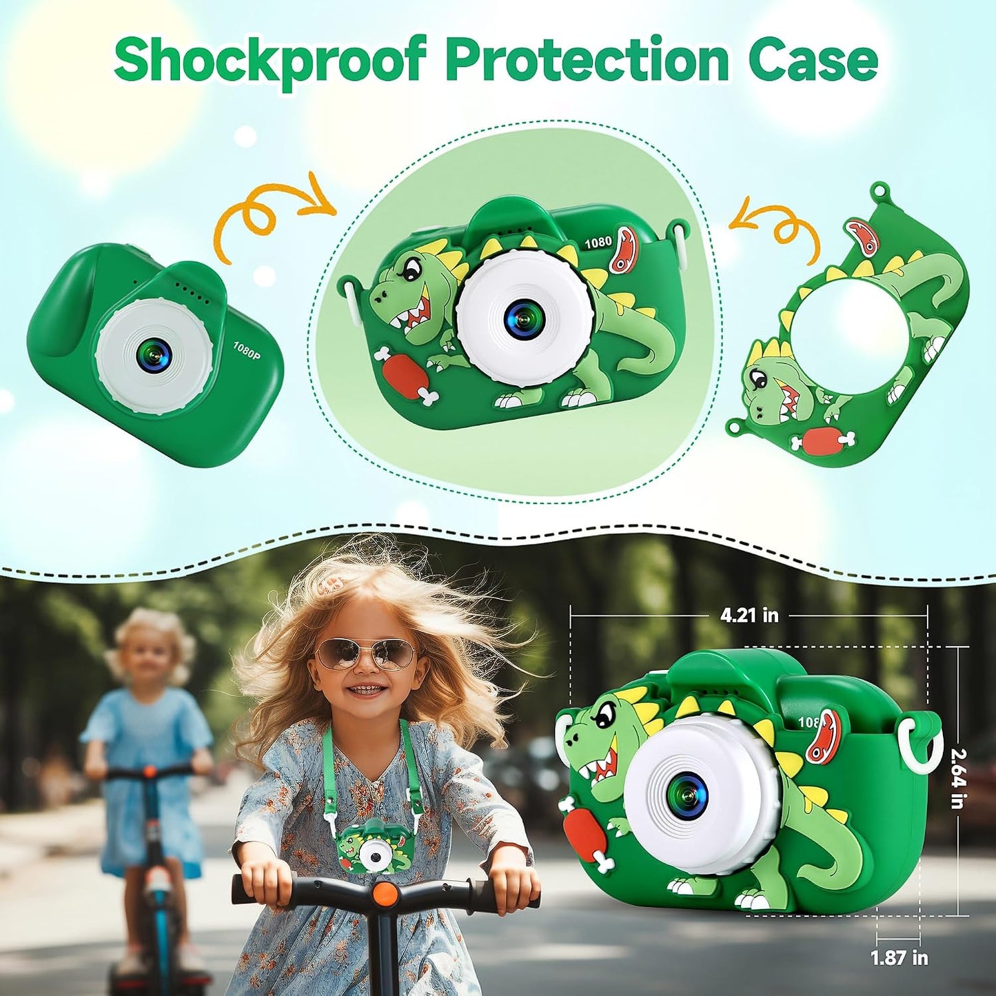 Hot Kids Camera Boys Toys for 3 4 5 6 7 8 9 Years Old Boys, 48MP Dual Lens Kids Digital Camera Christmas Birthday Gifts, 1080P HD Video Selfie Toddler Camera with 32G SD Card
