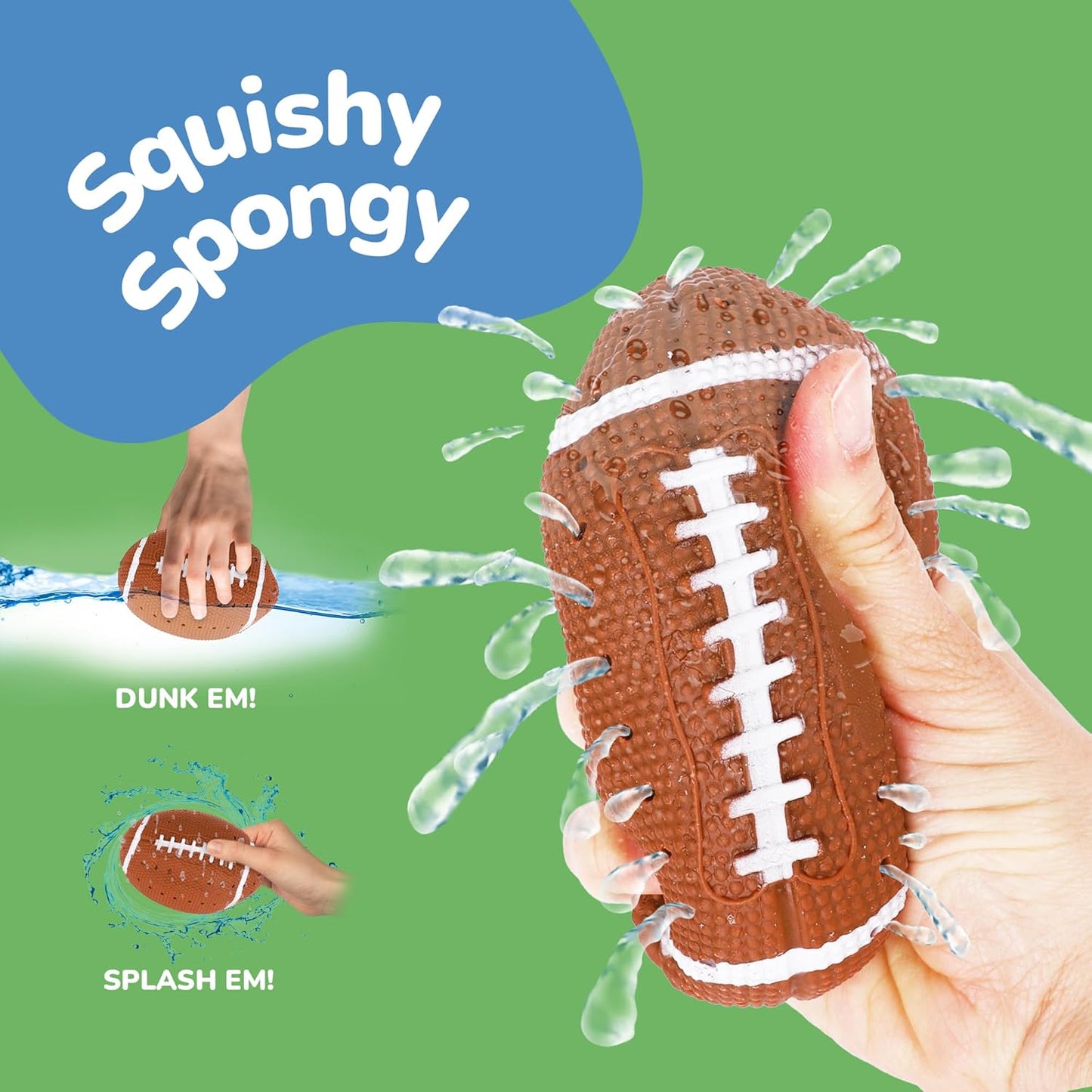 Hot ArtCreativity Pool Toys for Toddlers 1-3, Splash Sports Balls Water Toys, 3 Different Athletic Water Ball Designs Include Football, Basketball & Soccer Ball, Spongy Pool & Bath Toys for Kids Ages 4-8