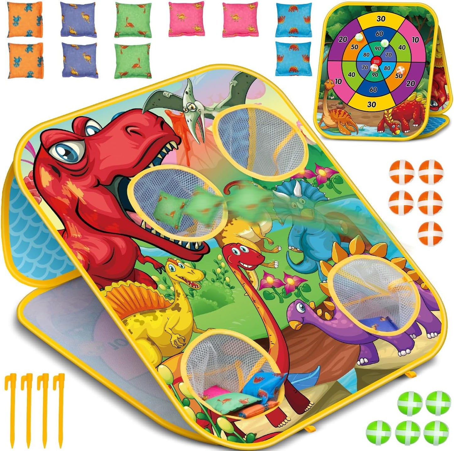 Hot Bean Bag Toss Game for Kids - Cornhole Board Outdoor Toys for Toddlers -Party Activities Carnival Outside Yard Backyard Beach Lawn Games Toy for Kid Boys Girls Age 3 4 5 6 7 8 Year Old Birthday Gifts