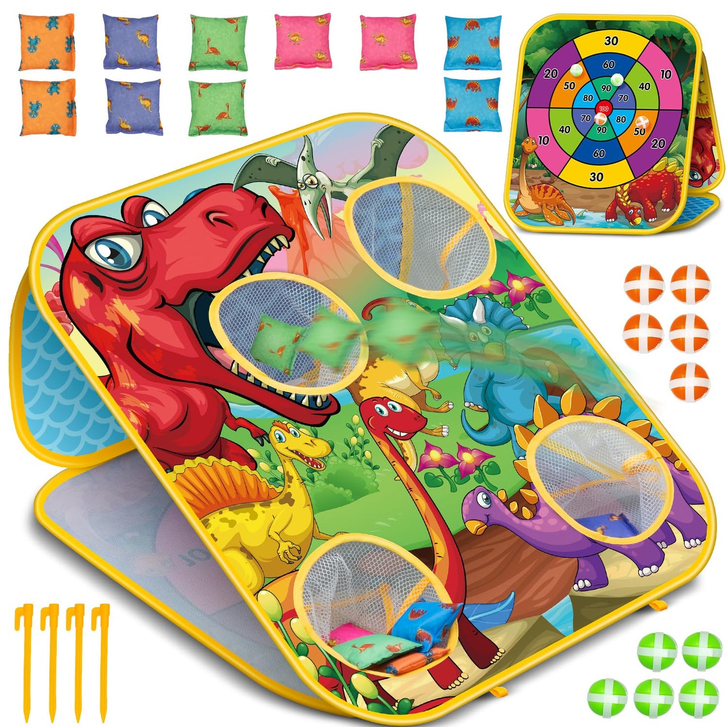 Hot Bean Bag Toss Game for Kids - Cornhole Board Outdoor Toys for Toddlers -Party Activities Carnival Outside Yard Backyard Beach Lawn Games Toy for Kid Boys Girls Age 3 4 5 6 7 8 Year Old Birthday Gifts