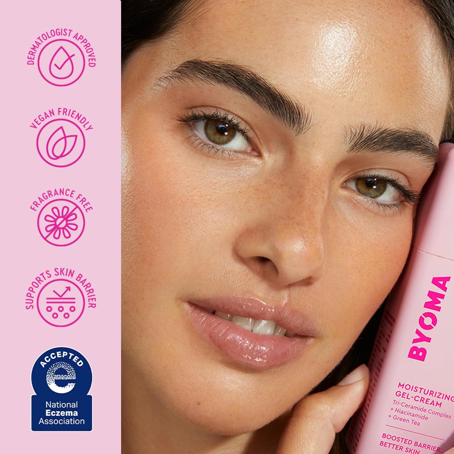 HotBYOMA Moisturizing Gel Cream - Barrier Repair Cream/Gel Face Lotion with Niacinamide and Green Tea - Ceramide Face Moisturizer for Dry Skin - Alcohol Free, Oil Free Face Moisturizer - 1.69 fl. oz
