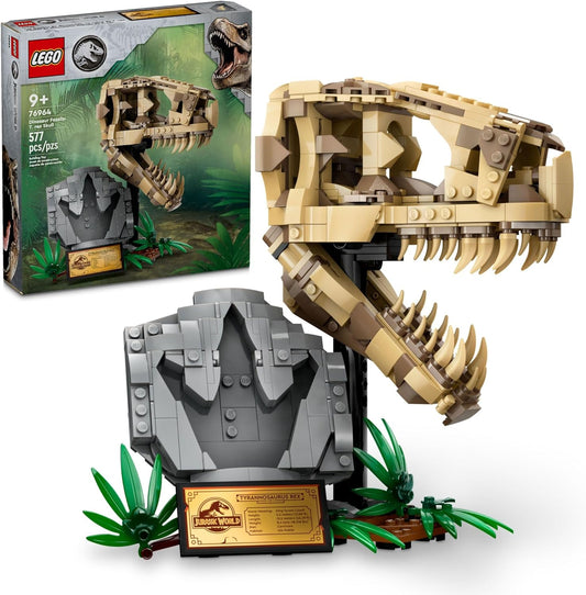 HotLEGO Jurassic World Dinosaur Fossils: T Rex Skull Building Toy - Dinosaur Toy for Boys & Girls, Ages 9+ Years - Gift for Christmas - Display for Bedroom - 76964