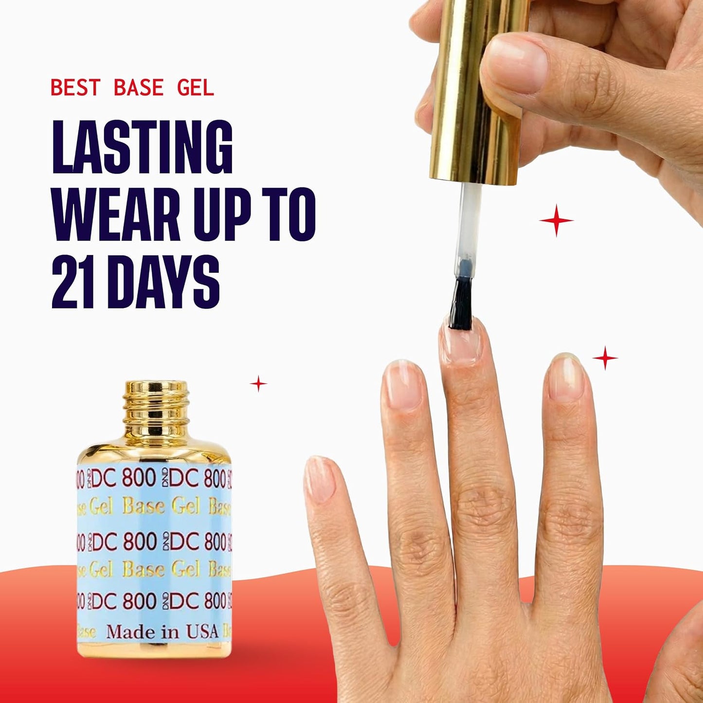 HotDND Base Gel and Top Gel Polish Set, UV/LED GelBase Polish and No Cleanse Top Coat, Professional Gel Polish Duo, 0.5 Fl Oz Each