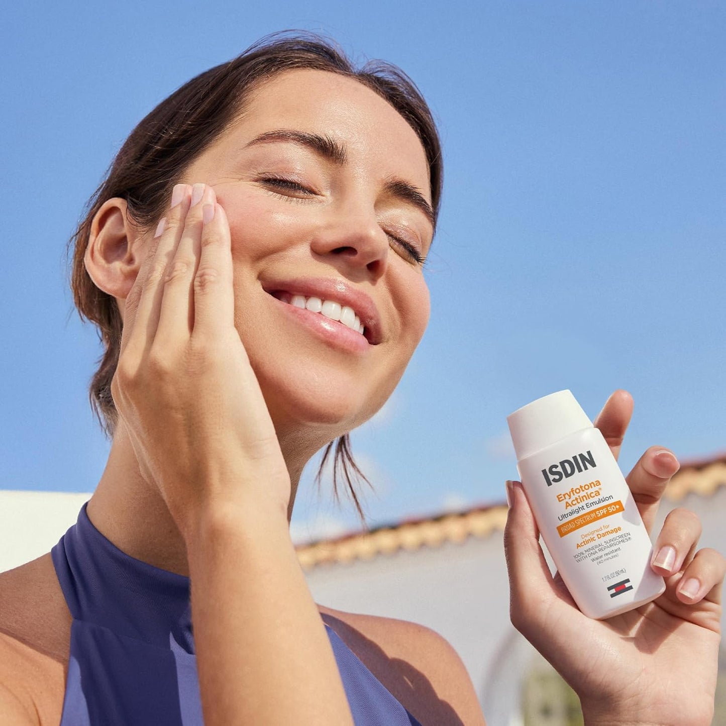 HotISDIN Eryfotona Actinica Mineral Face Sunscreen SPF 50+, No White Cast | 100% Mineral UV Filters, Zinc Oxide, Suitable for Sensitive Skin, Non-comedogenic, Dermatologist Recommended