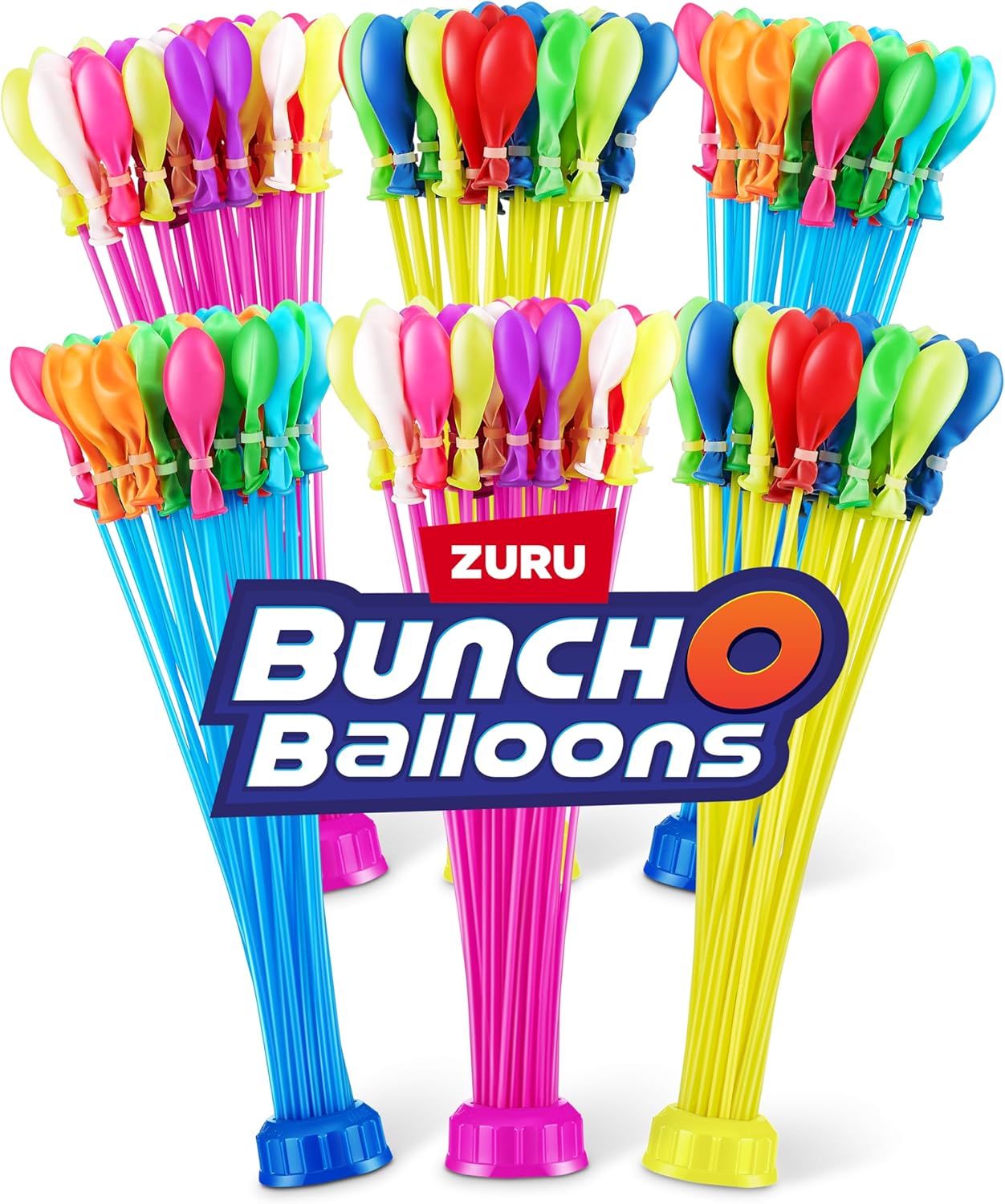 HotBunch O Balloons Crazy Color by ZURU, 200+ Rapid-Filling Self-Sealing Water Balloons for Outdoor Family, Friends, Children Summer Fun, Amazon Exclusive (6 Pack)