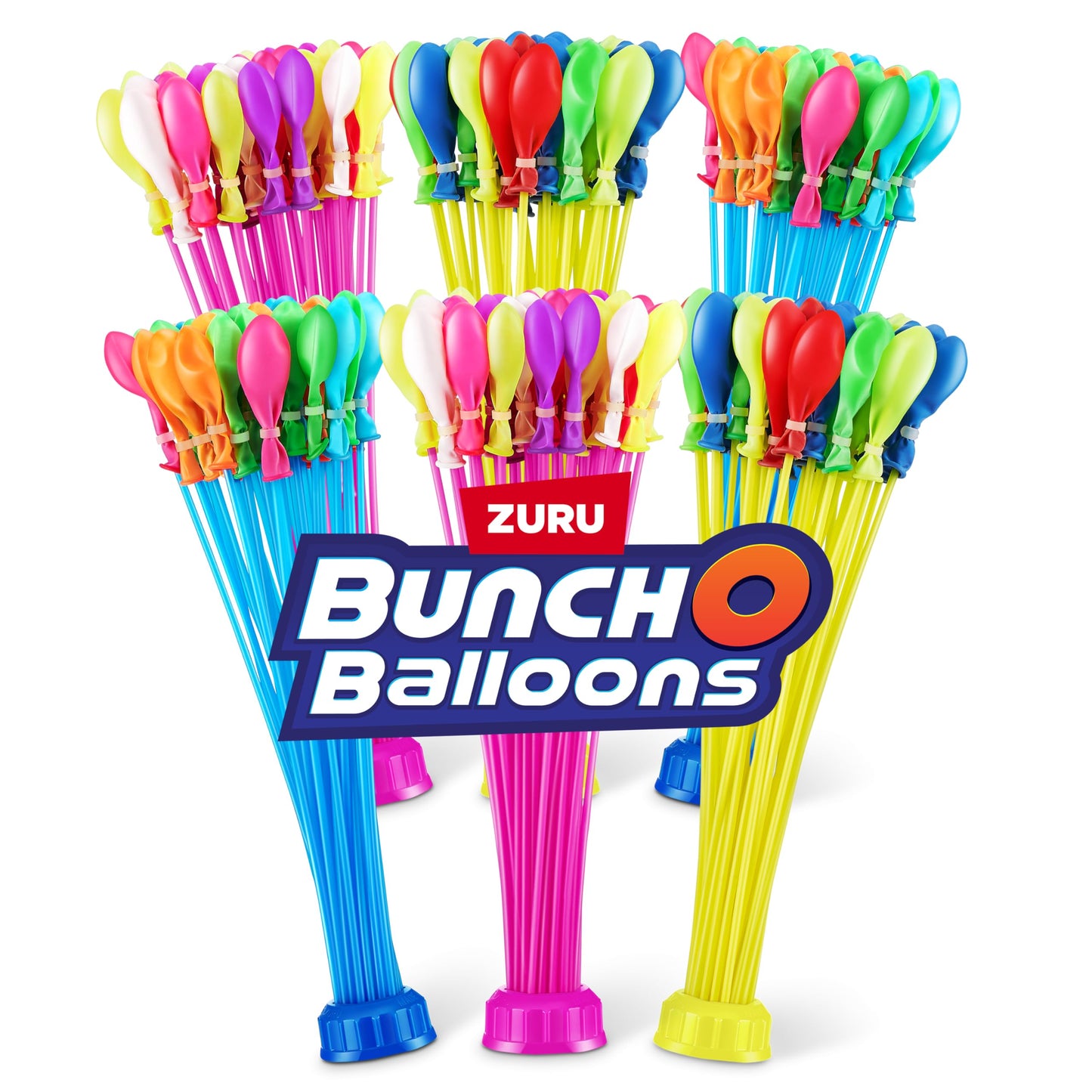 HotBunch O Balloons Crazy Color by ZURU, 200+ Rapid-Filling Self-Sealing Water Balloons for Outdoor Family, Friends, Children Summer Fun, Amazon Exclusive (6 Pack)