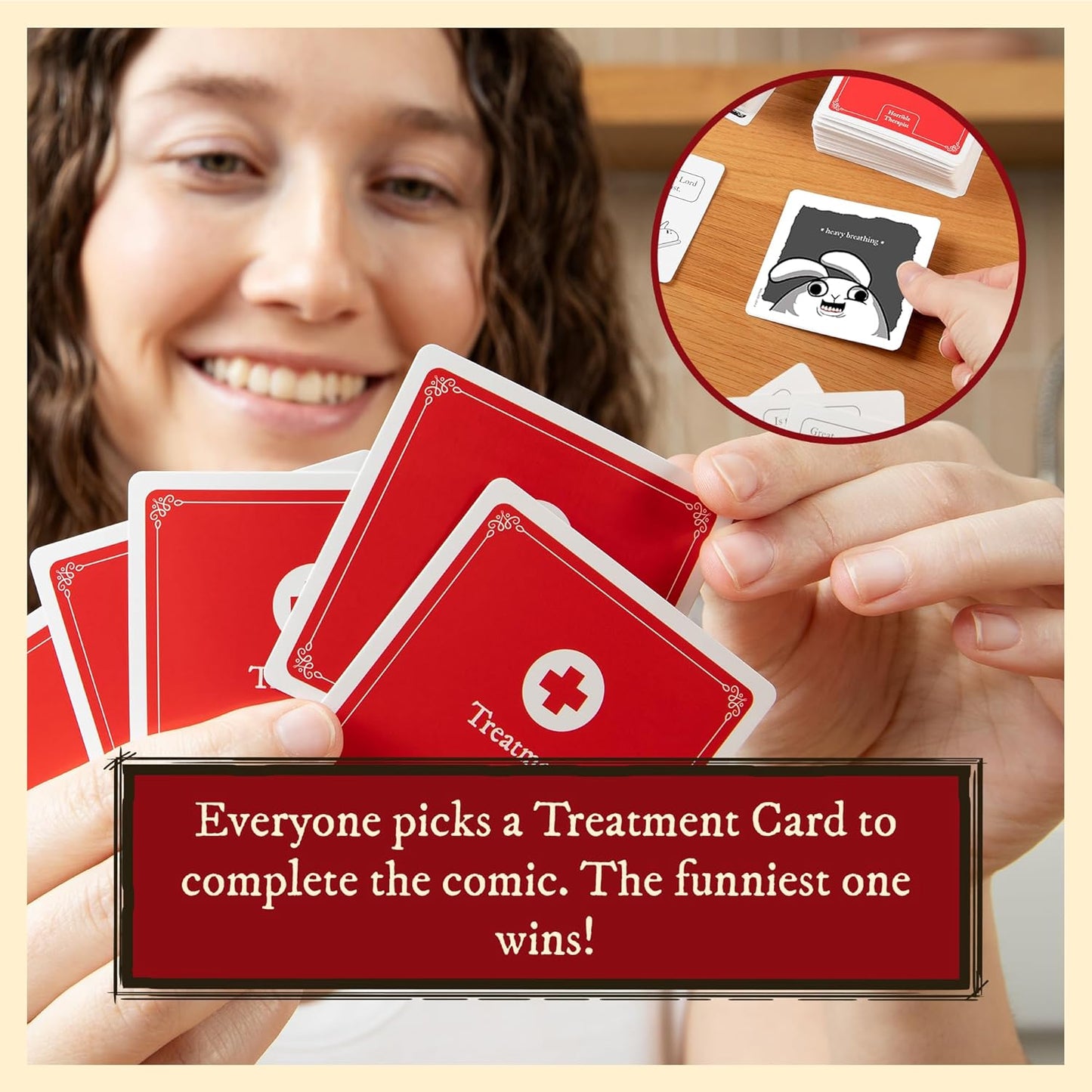 HotHorrible Therapist: Extra Horrible Edition by Exploding Kittens - A Card Game for 3-8 Players, Ages 17+ - Adult Party Game for Family Night | Build wildly inappropriate therapy comics with friends and family in this viral adult-only party game from The