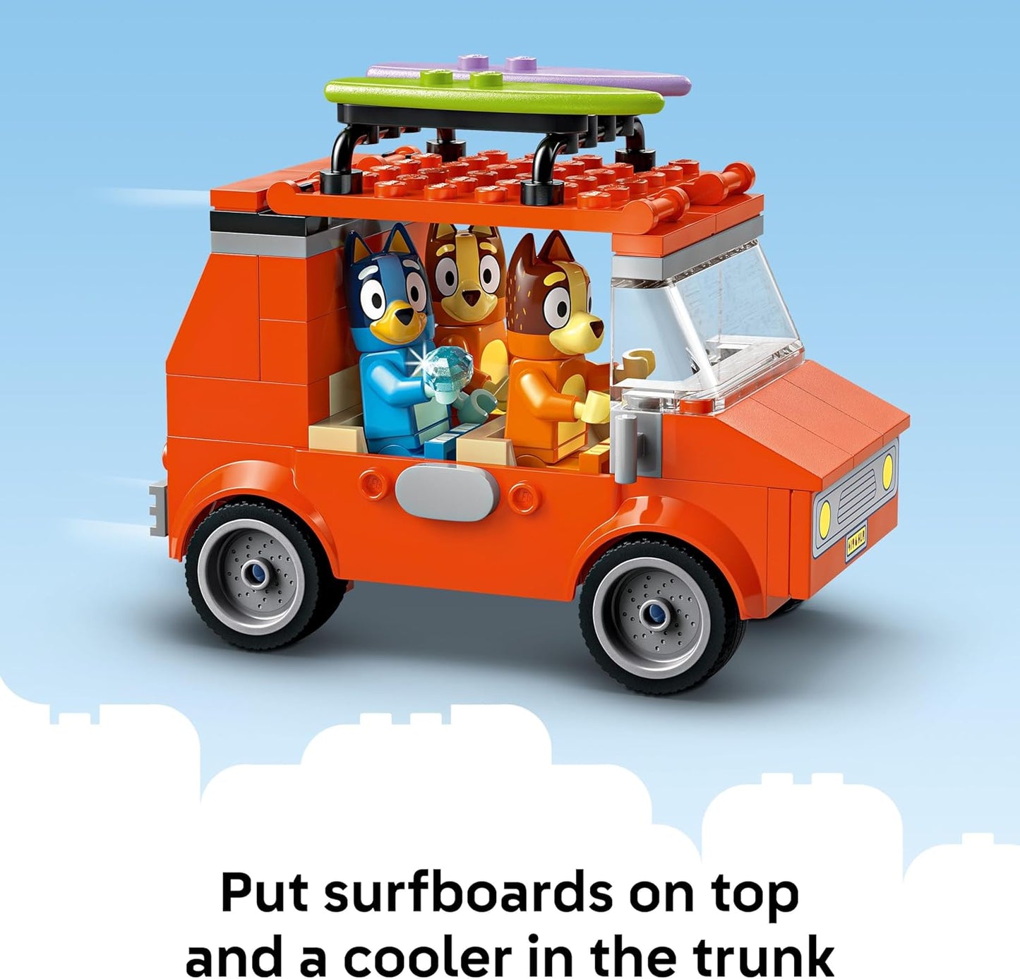 Hot LEGO Bluey: Bluey’s Beach & Family Car Trip - Toddler Learning Toy for Kids 4+ - Includes Bluey, Bingo, and Mum Minifigures - Birthday Gift for Boys and Girls, Ages 4+ - 11202