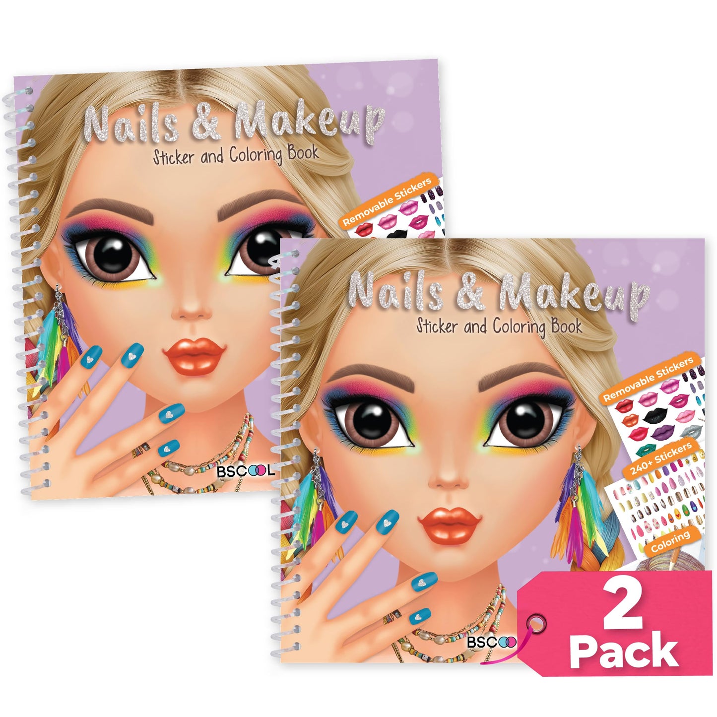 HotBSCOOL - Drawing, Coloring & Activity Book. Nail Design Book with Stickers and Guides. Fashion Design Sketchbook for Kids 5 and up. Little Designer Book - Nail Sticker Book. Gift for Girls