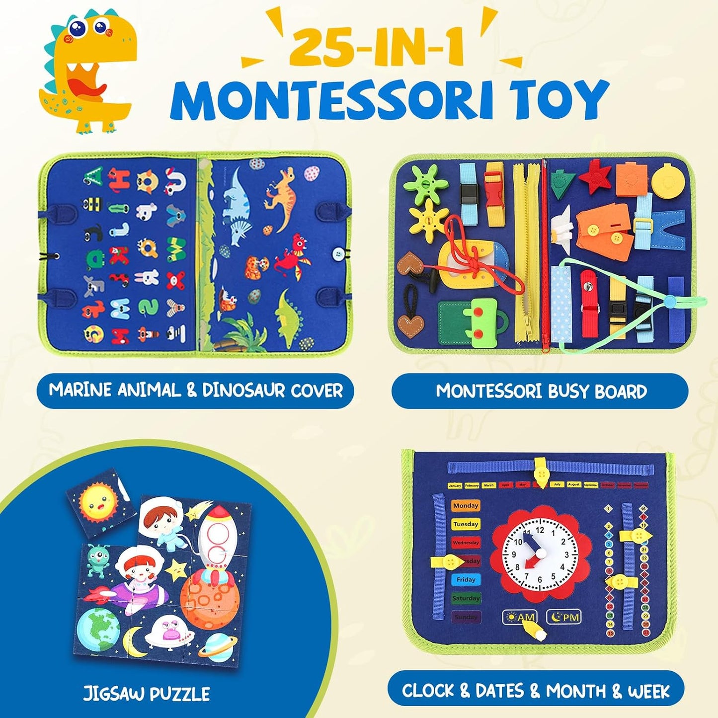 Hot Toddler Busy Board, Montessori Sensory Toys for Boys, 1-4 Year Old Girl Toddler Travel Toys, Educational Learning Activities Board for Motor Skills, Birthday Gifts for Airplane Car, Pink