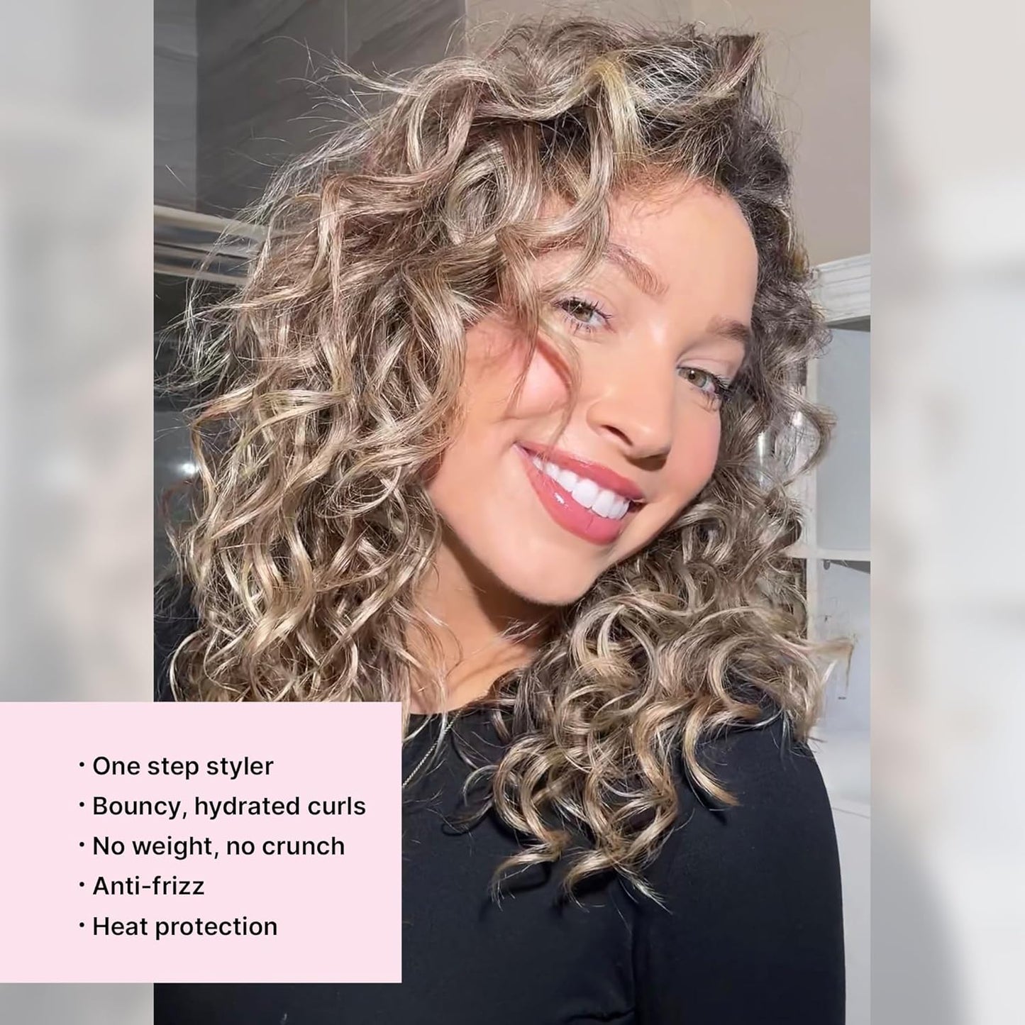 HotCOLOR WOW Dream Coat for Curly Hair, Moisture-Boosting Anti-Frizz Spray for Defined Curls