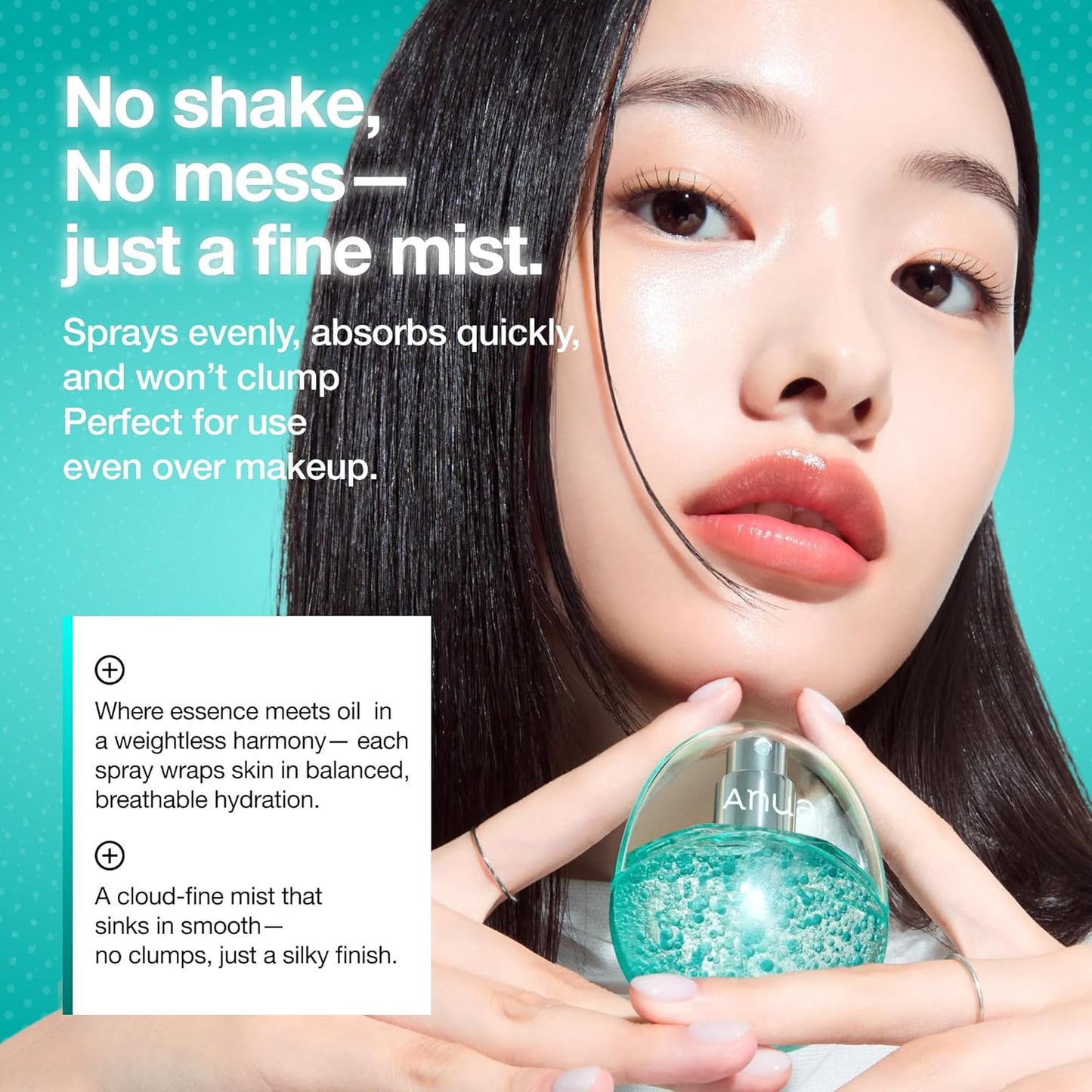 HotANUA PDRN Collagen Glow Facial Serum Spray, Hydrating Face Mist, Hyaluronic Acid, dewy glass finish, All Skin Types, Instant Plumping Hydration, Firming Care, Korean Skincare, 1.01 fl oz