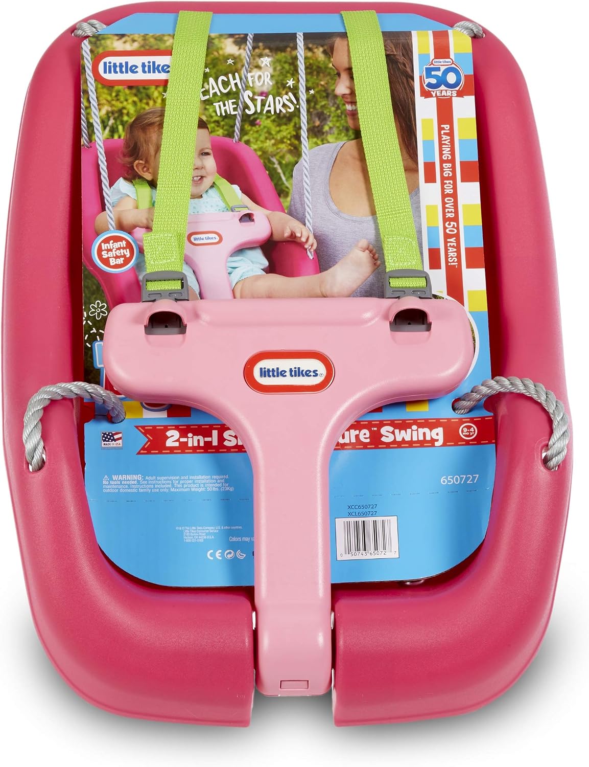 HotLittle Tikes 2-in-1 Snug 'n Secure Swing Magenta