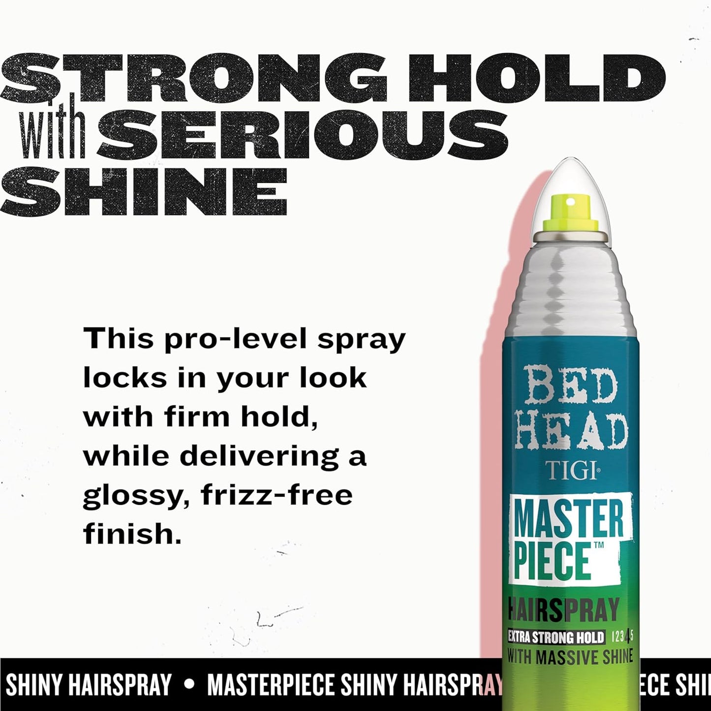 HotTIGI Bed Head Frizz Control Hair Spray, Masterpiece Extra Hold Hair Care Spray for Shiny and Glossy Hair, 10.3 oz