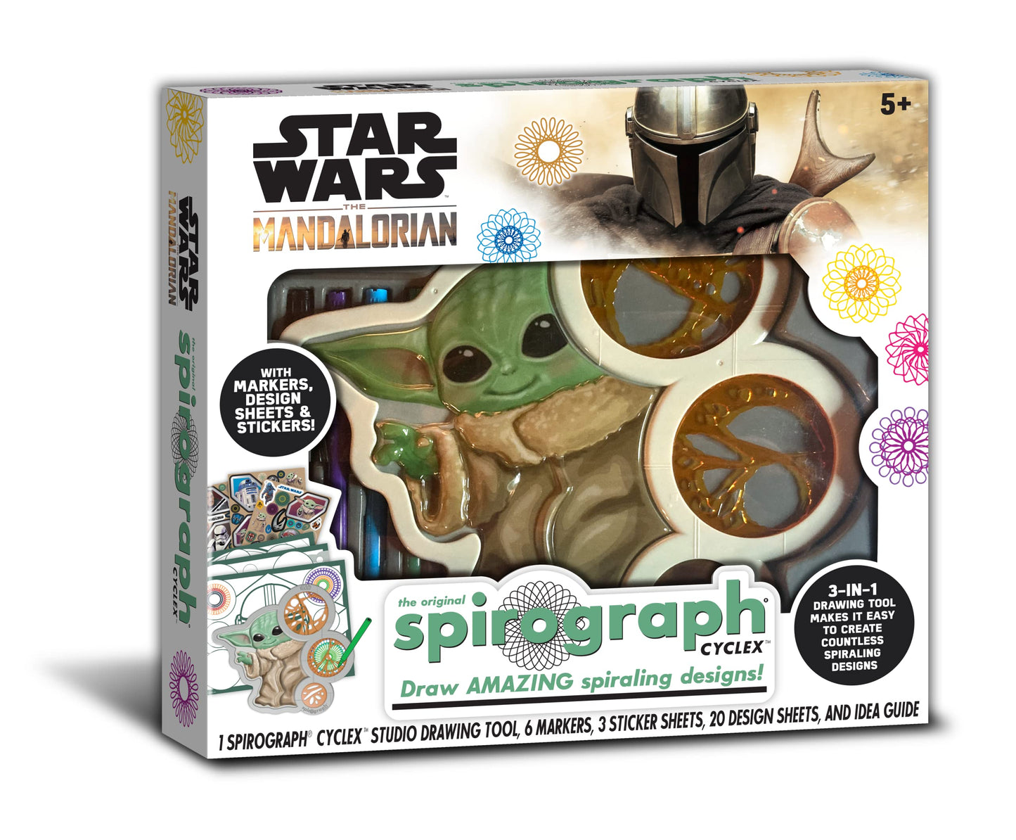 HotSpirograph — Deluxe Set — Spiral Art Drawing Kit — The Classic Way to Make Countless Amazing Designs — For Kids Ages 8+