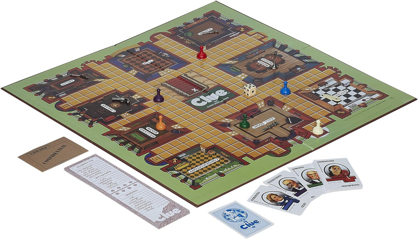 Hot Hasbro Gaming Retro Series Clue 1986 Edition Board Game, Classic Mystery Game for Kids, Family Board Games for 3-6 Players, Ages 8+ (Amazon Exclusive)