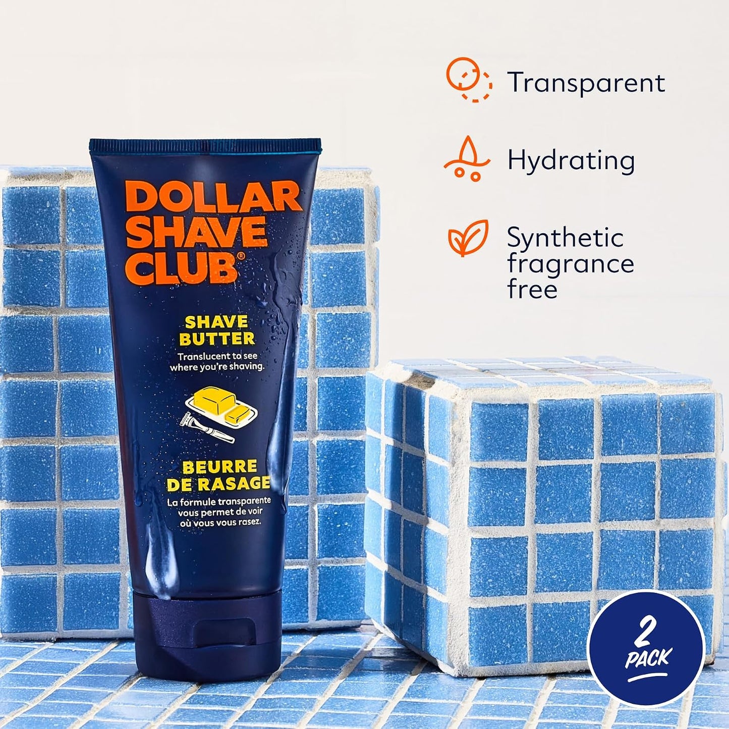 HotDollar Shave Club | Shave Butter 6 ounce (2 Pack) | Translucent Shaving Cream for Sensitive Skin