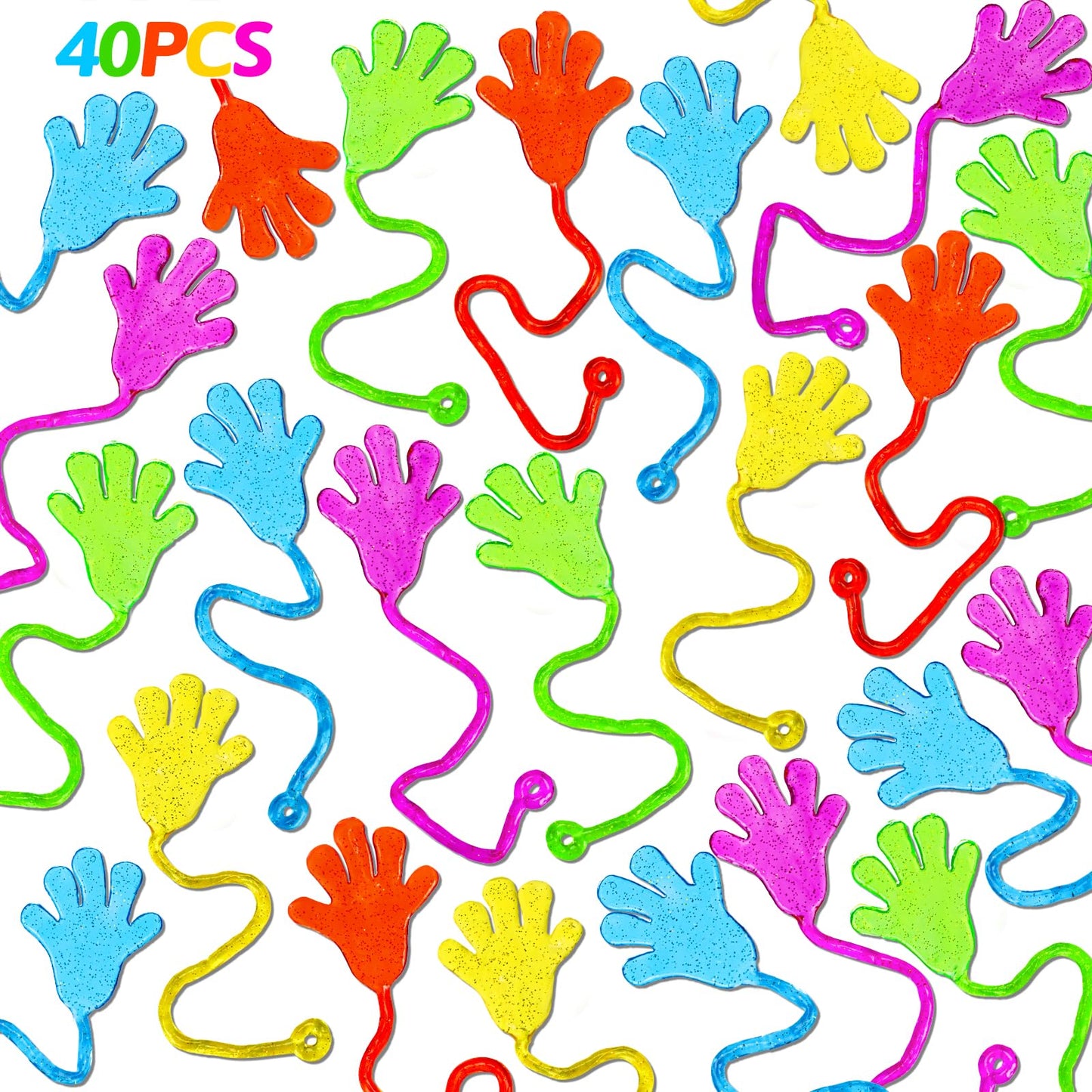 Hot 100PCS Sticky Hands Birthday Party Favors for Kids 4-8 8-12 Goodie Bag Stuffers Classroom Treasure Box Toys Carnival Prizes Bulk Mini Non Candy Treat Trinket Pinata Filler Back to School Students Gift