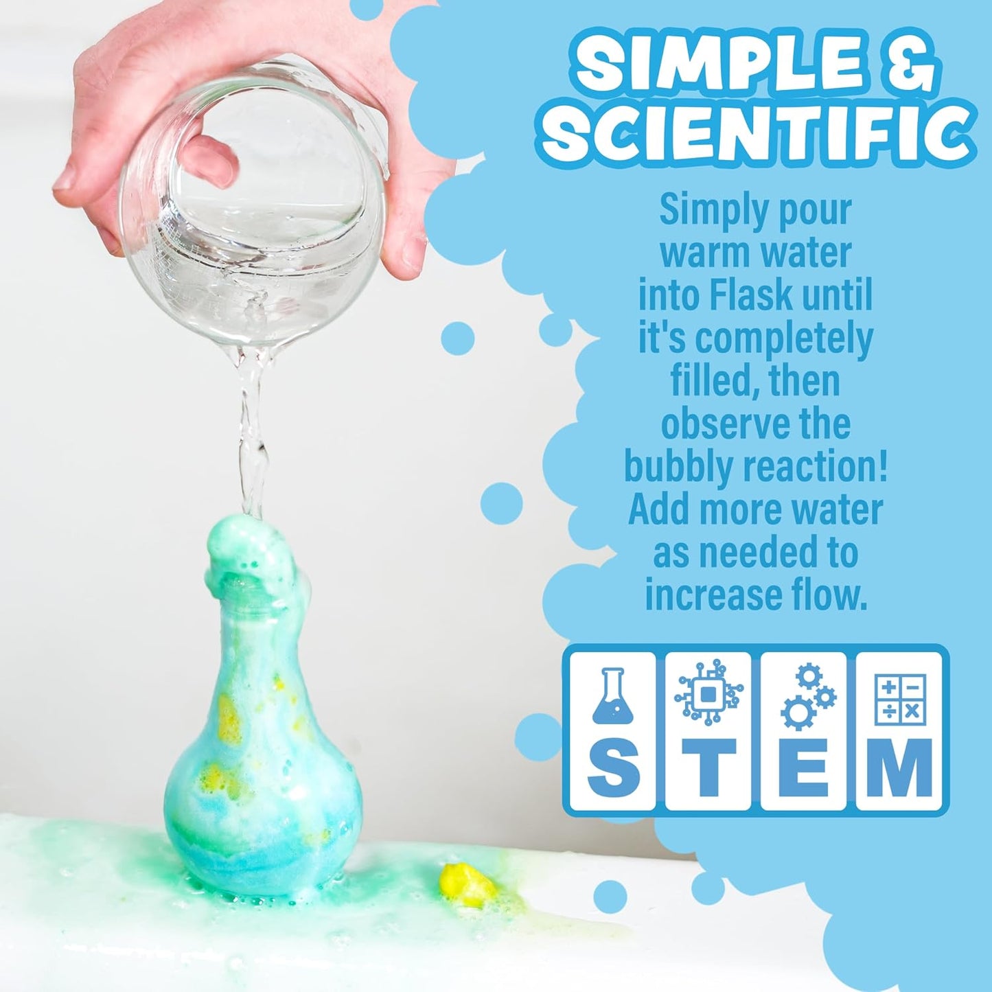 HotTub Works® Kids Bath Bomb Potion™ Bath Toy, Variety 6 Pack | Nontoxic | Fizzes, Foams & Bubbles with an Eruption of Color | Interactive Bath Bombs | Fun Science Toddler Bath Toys