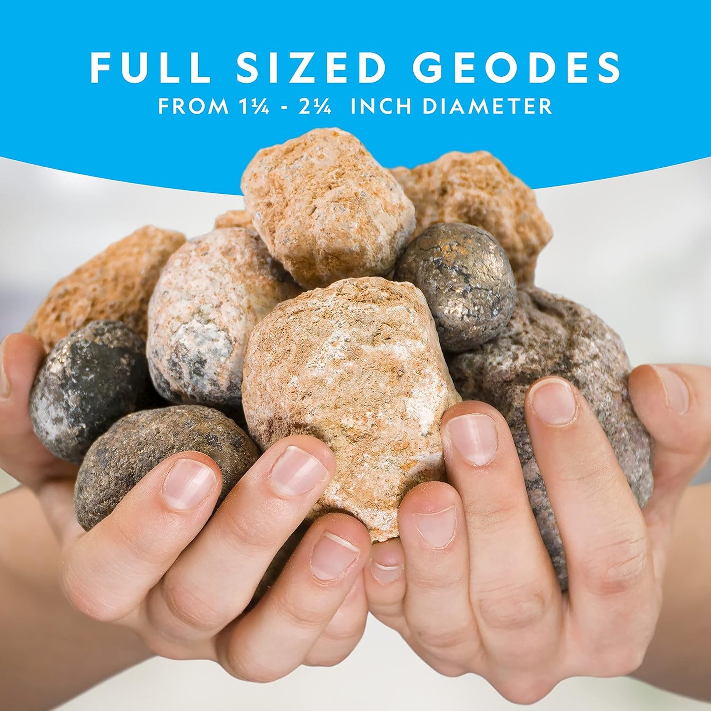 Hot National Geographic Break Open 10 Premium Geodes for Kids Ages 8-12 | Safety Goggles, Real Crystal Geodes, Geology Science Kit, Break Your Own Geodes, STEM Activity, Birthday Gift