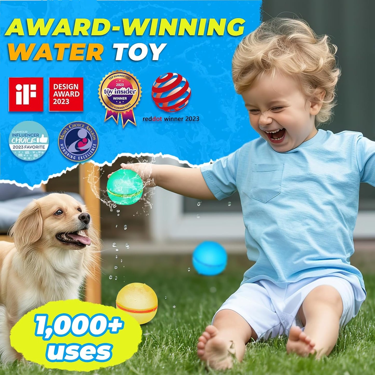 Hot 6 PCS Reusable Water Balloons, Refillable Magnetic Water Balls for Outdoor Games, Self Sealing Water Splash Bomb Quick Fill for Summer Fun, Pool Beach Toys for Kids Ages 3-12