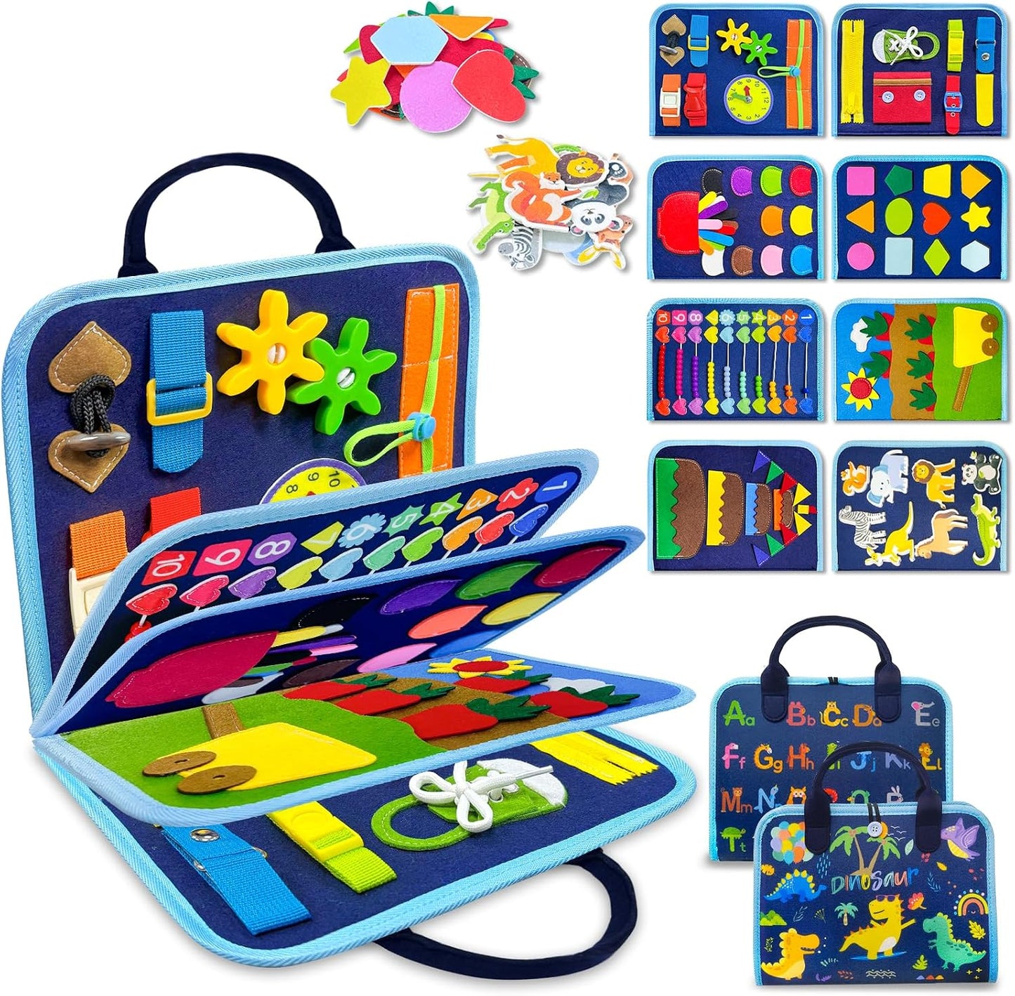 Hot Exorany Busy Board Montessori Toys for Toddler Boy Birthday Gifts, Busy Book Sensory Learning Toys for Toddlers, Toddler Boy Airplane Car Travel Toy Educational Activities