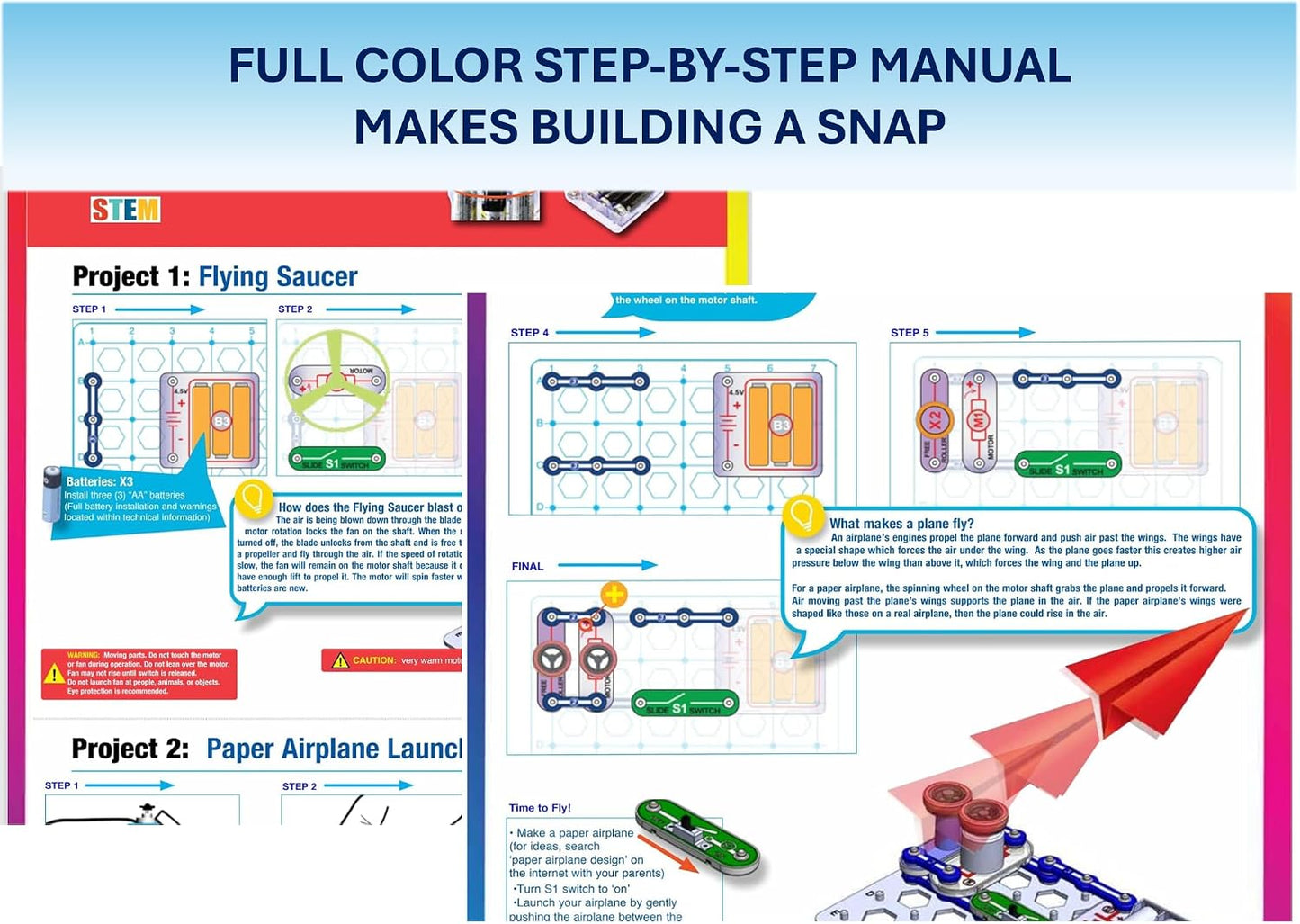 Hot Snap Circuits Flight Deck Science/STEM Toy kit | Ages 8+ | Construction Gift for Boys and Girls